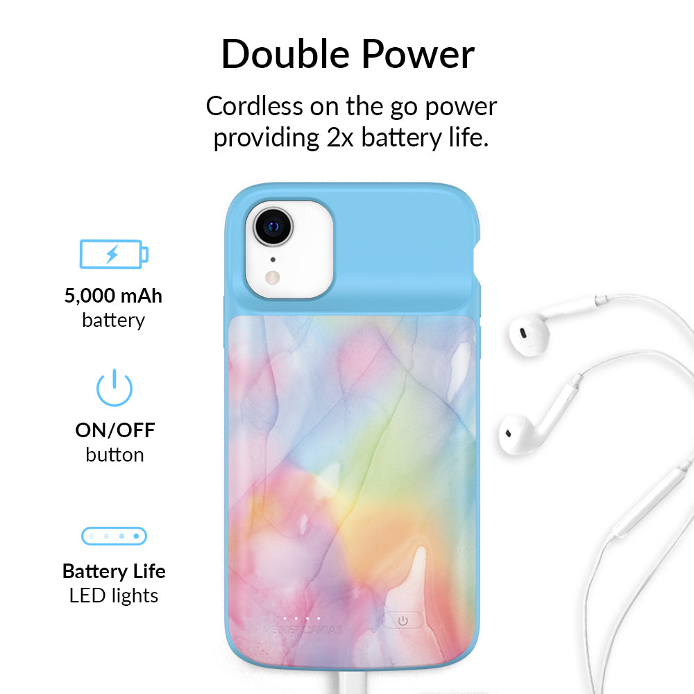 Pastel Tie Dye iPhone Charging Case