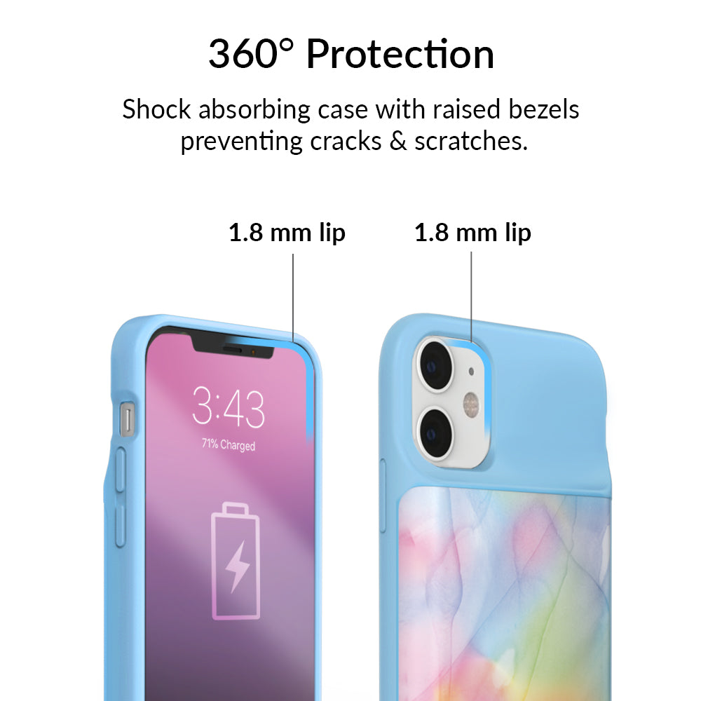 Pastel Tie Dye iPhone Charging Case