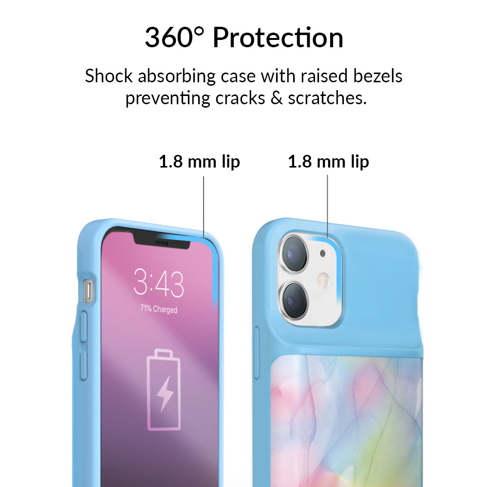 Pastel Tie Dye iPhone Charging Case