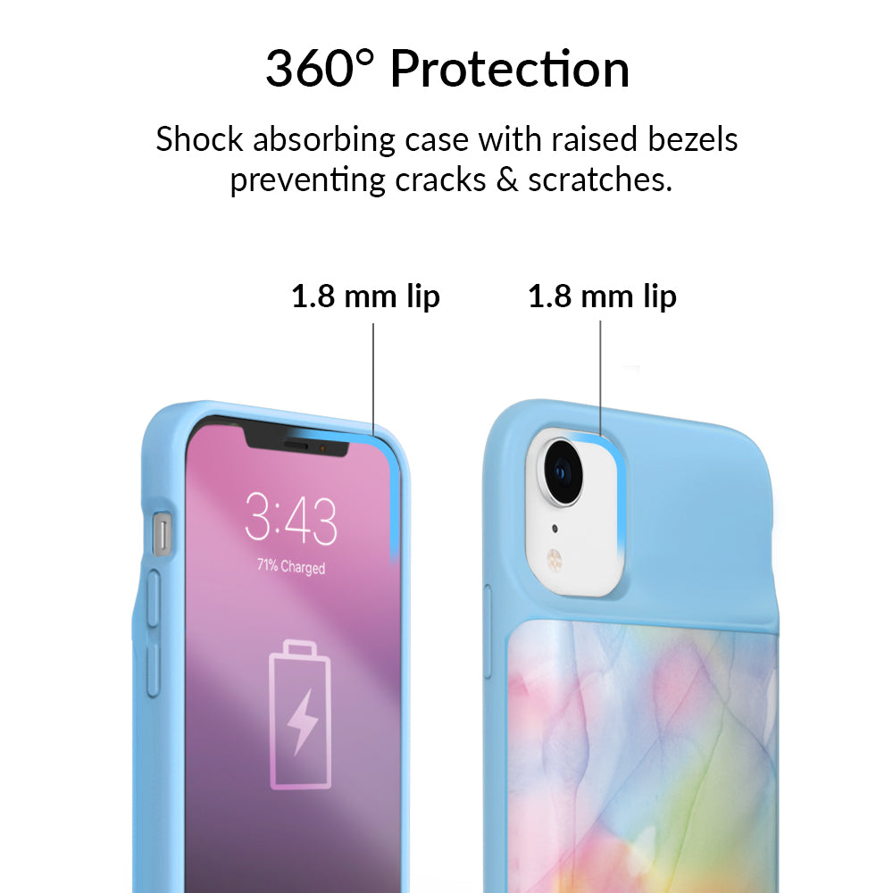 Pastel Tie Dye iPhone Charging Case