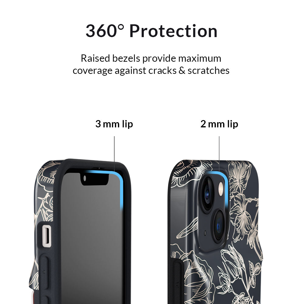 Floral Rose Gold iPhone Wallet Case