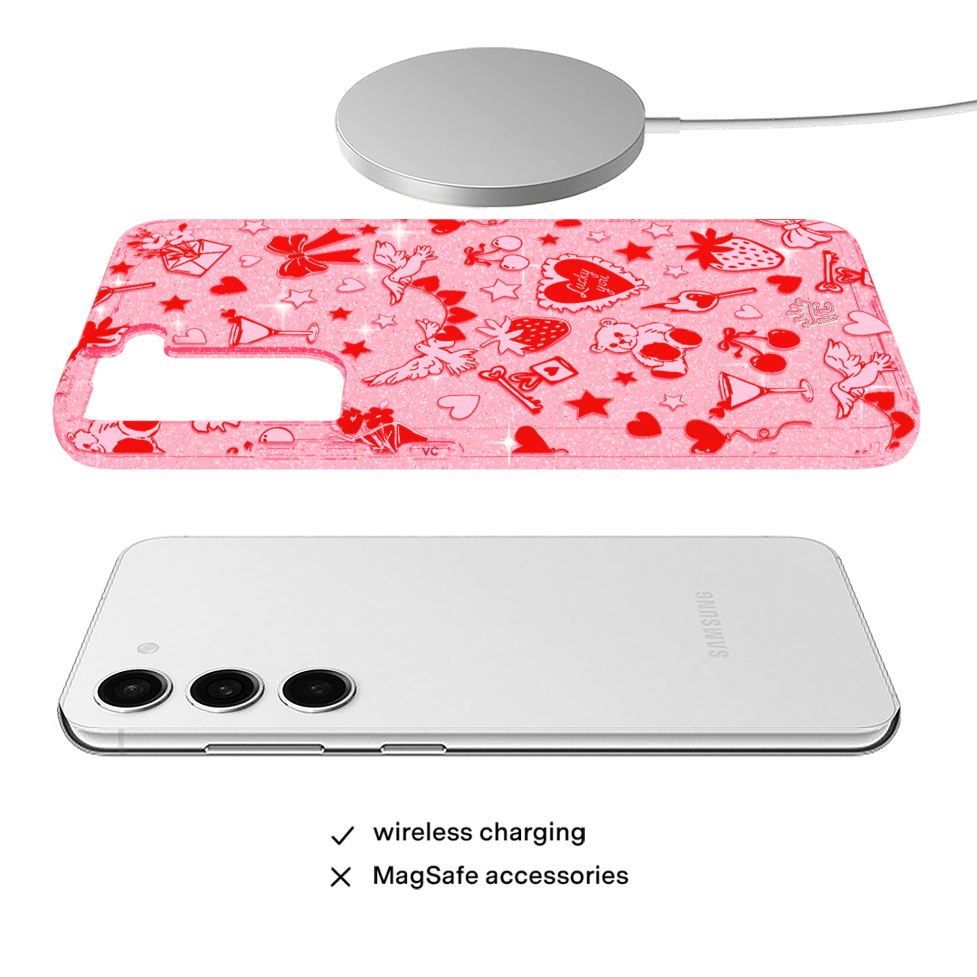 Be Mine Glitter Samsung Case