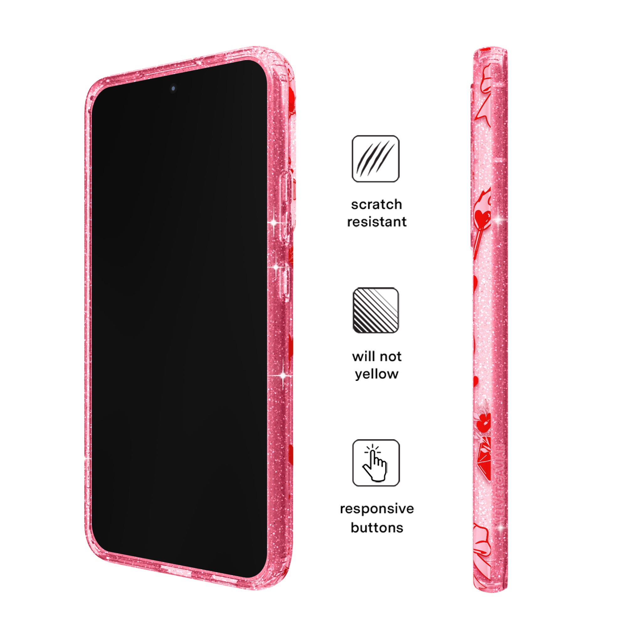 Be Mine Glitter Samsung Case