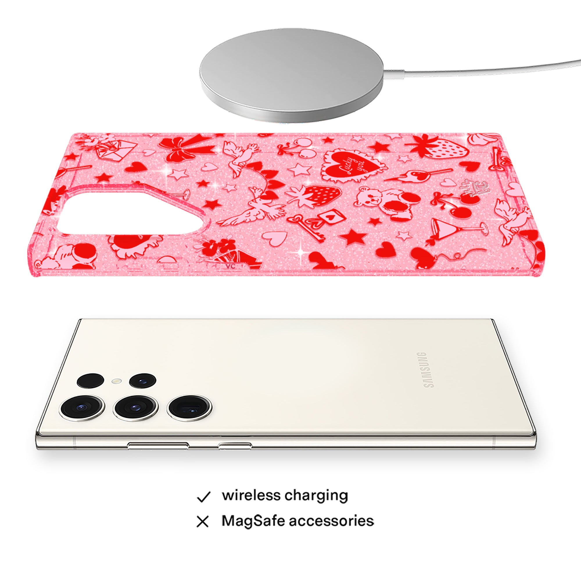 Be Mine Glitter Samsung Case