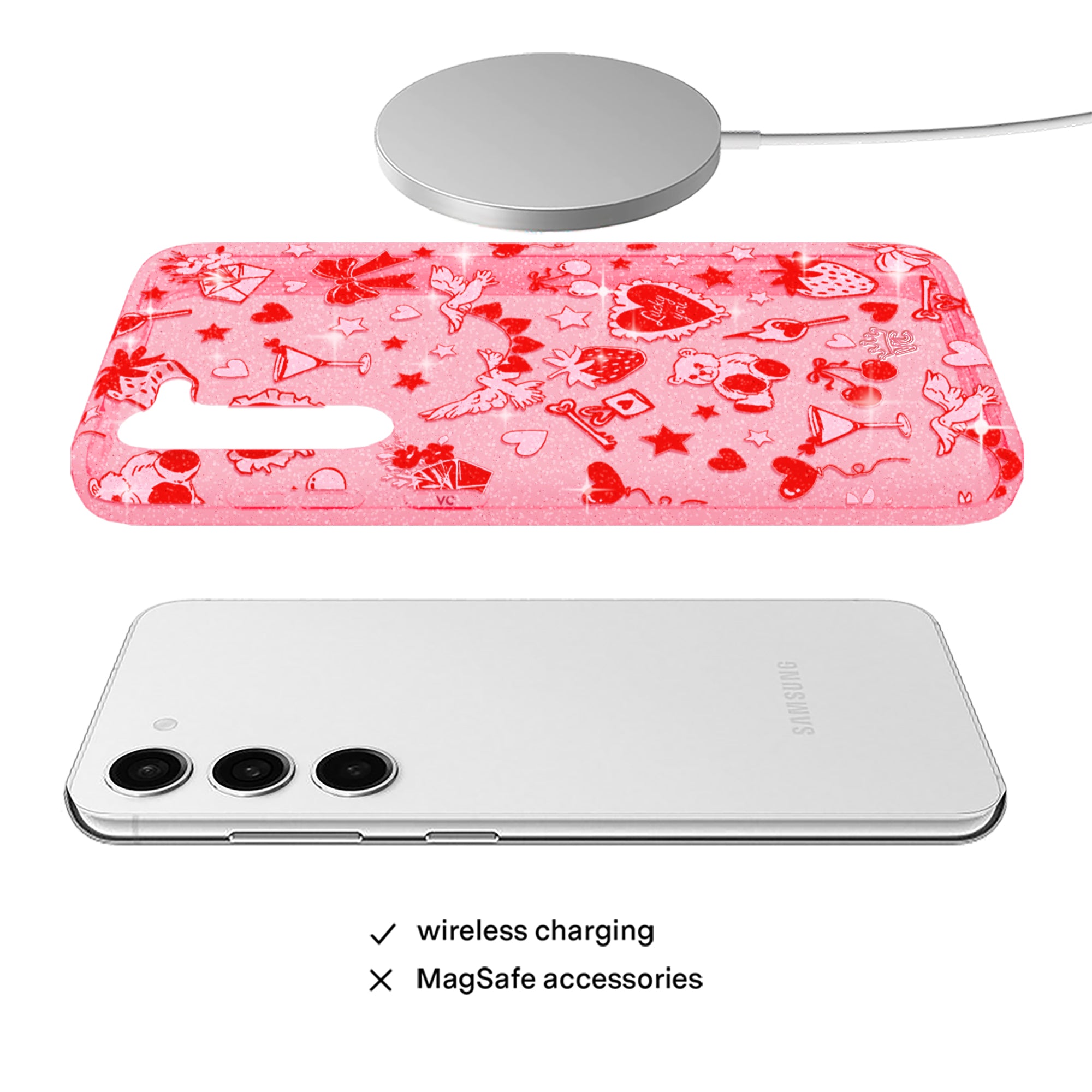 Be Mine Glitter Samsung Case