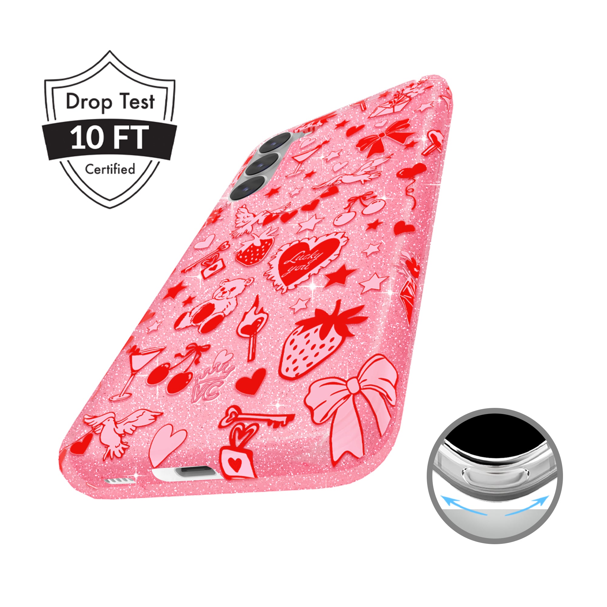 Be Mine Glitter Samsung Case