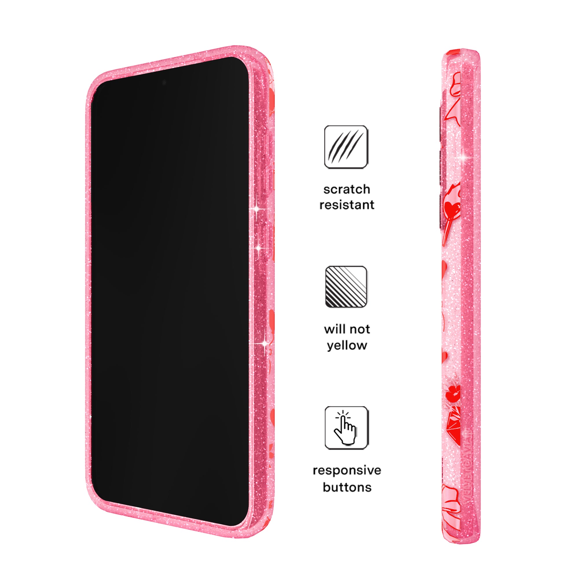 Be Mine Glitter Samsung Case