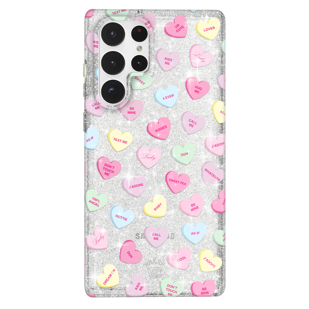 Sweet Hearts Glitter Samsung Case