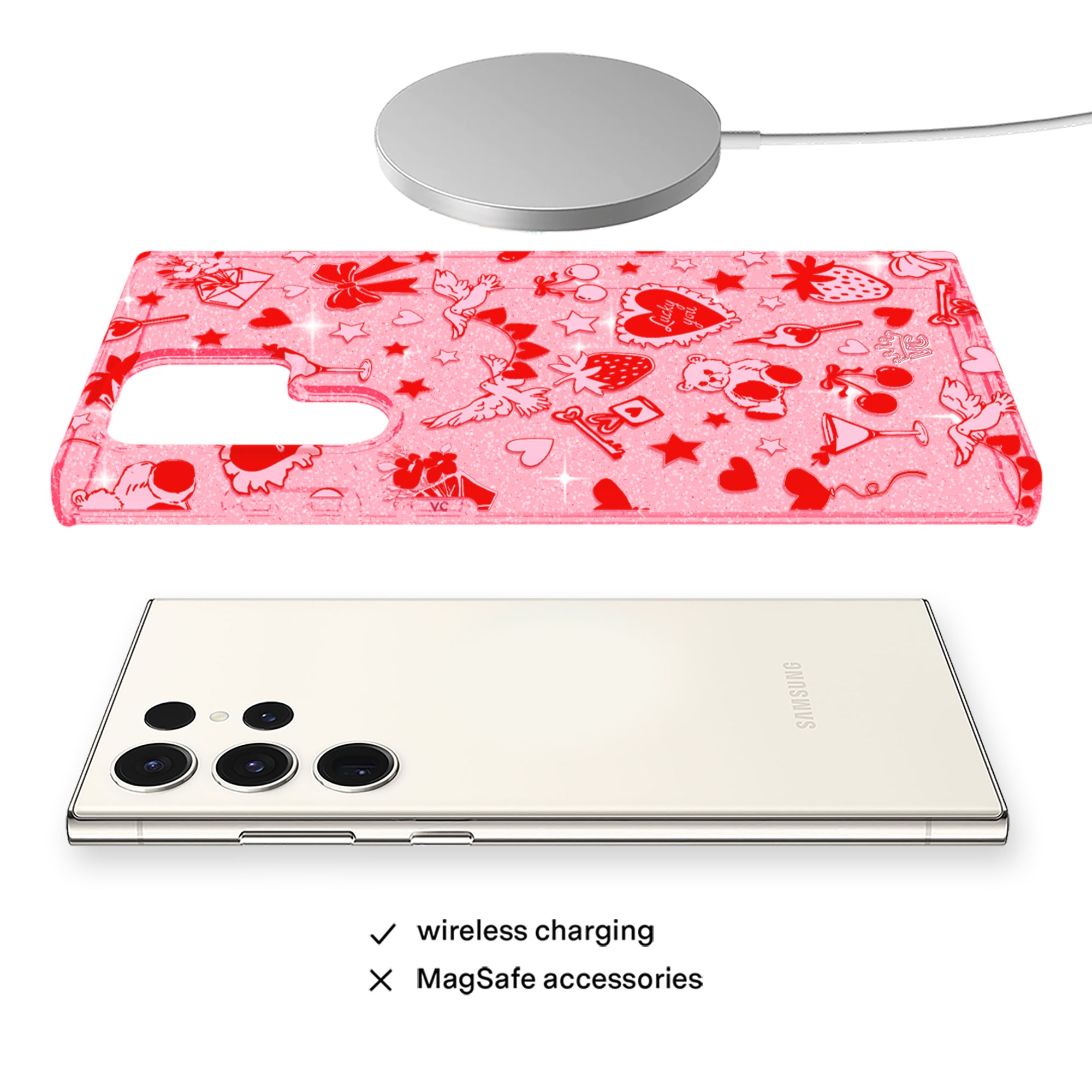 Be Mine Glitter Samsung Case