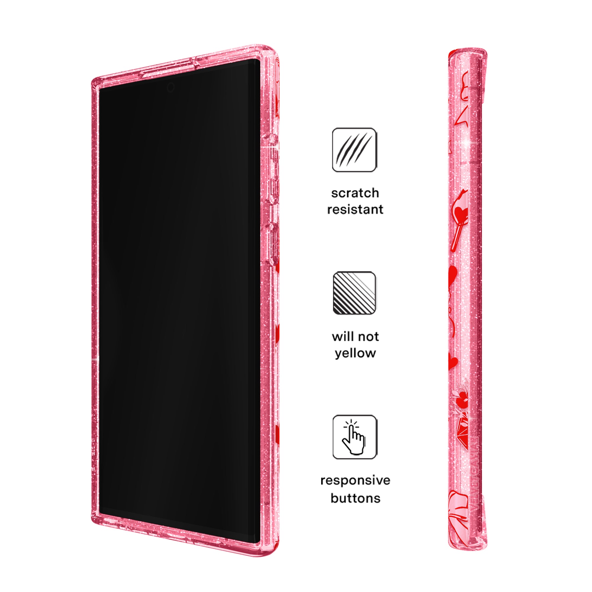 Be Mine Glitter Samsung Case