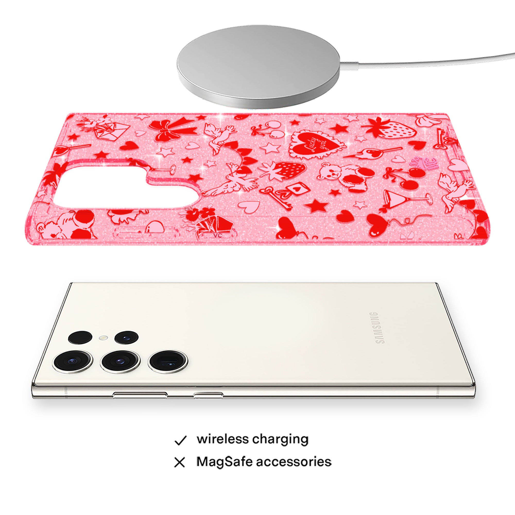 Be Mine Glitter Samsung Case