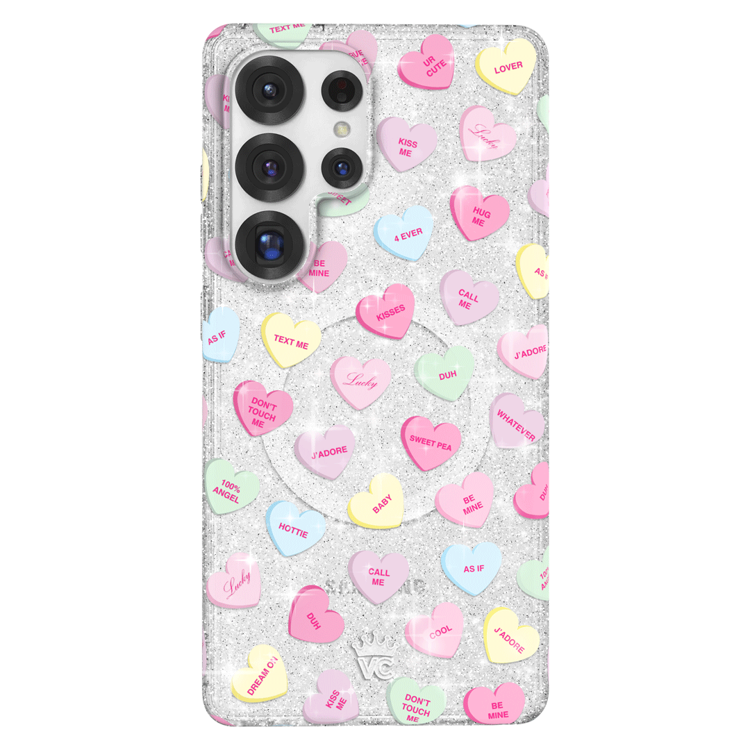 Sweet Hearts Glitter Samsung Case