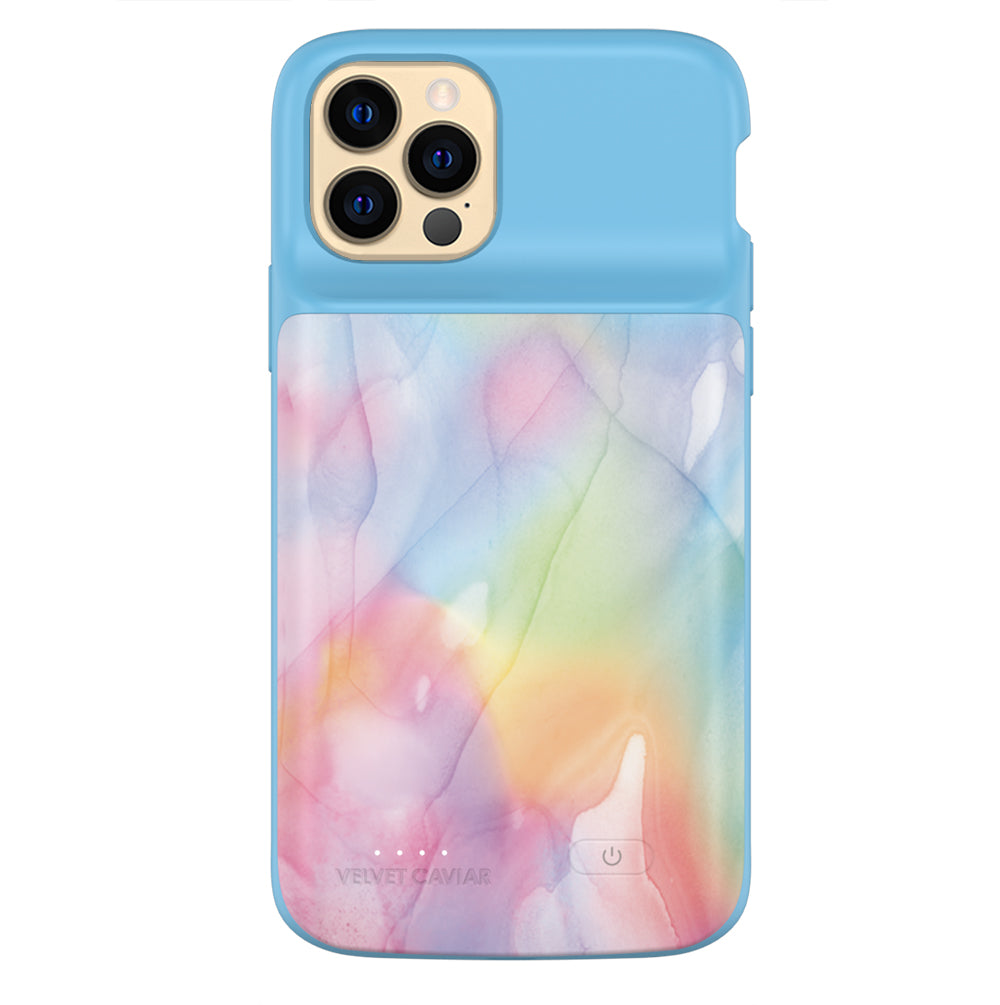 Pastel Tie Dye iPhone Charging Case