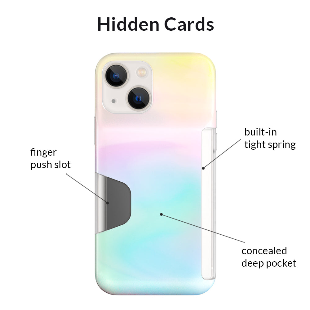 White Opal Iphone Wallet Case