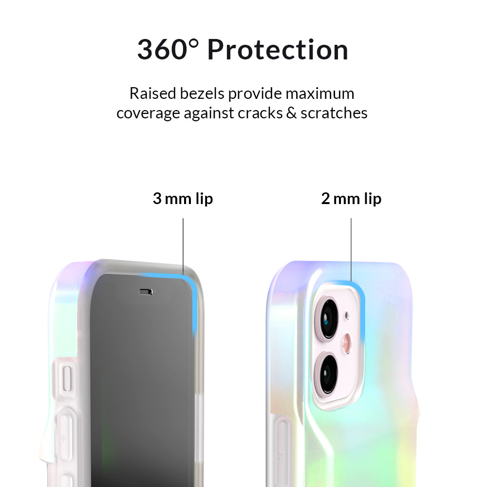 White Opal Iphone Wallet Case