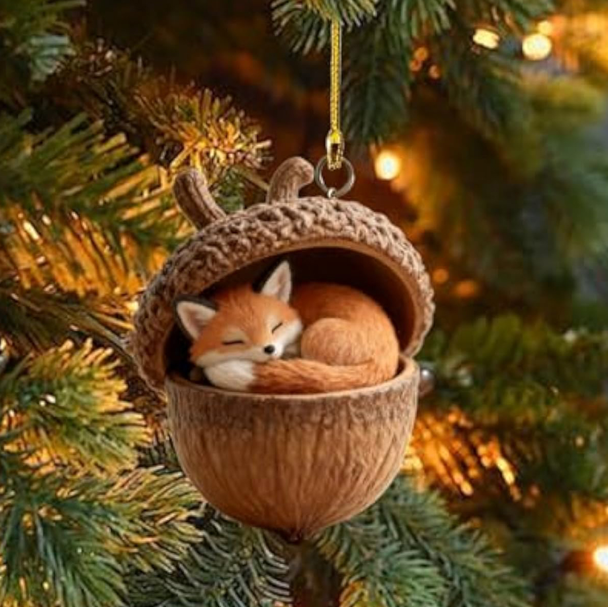 🎁❤Forest Animal Acorn Ornaments – Cozy Forest Christmas Ornaments