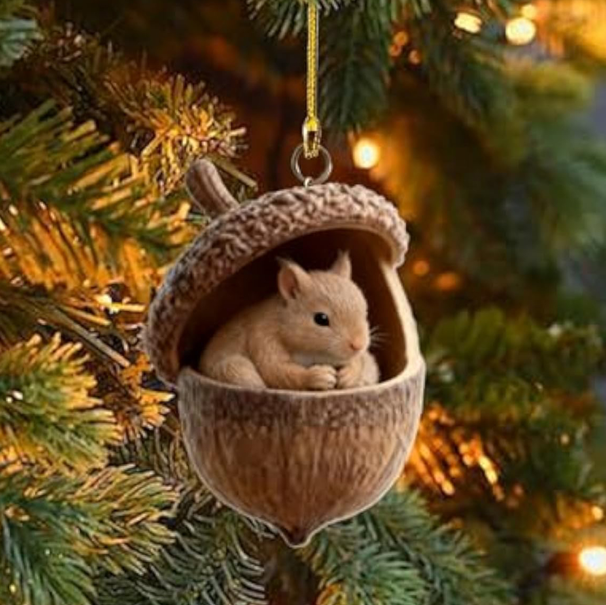 🎁❤Forest Animal Acorn Ornaments – Cozy Forest Christmas Ornaments