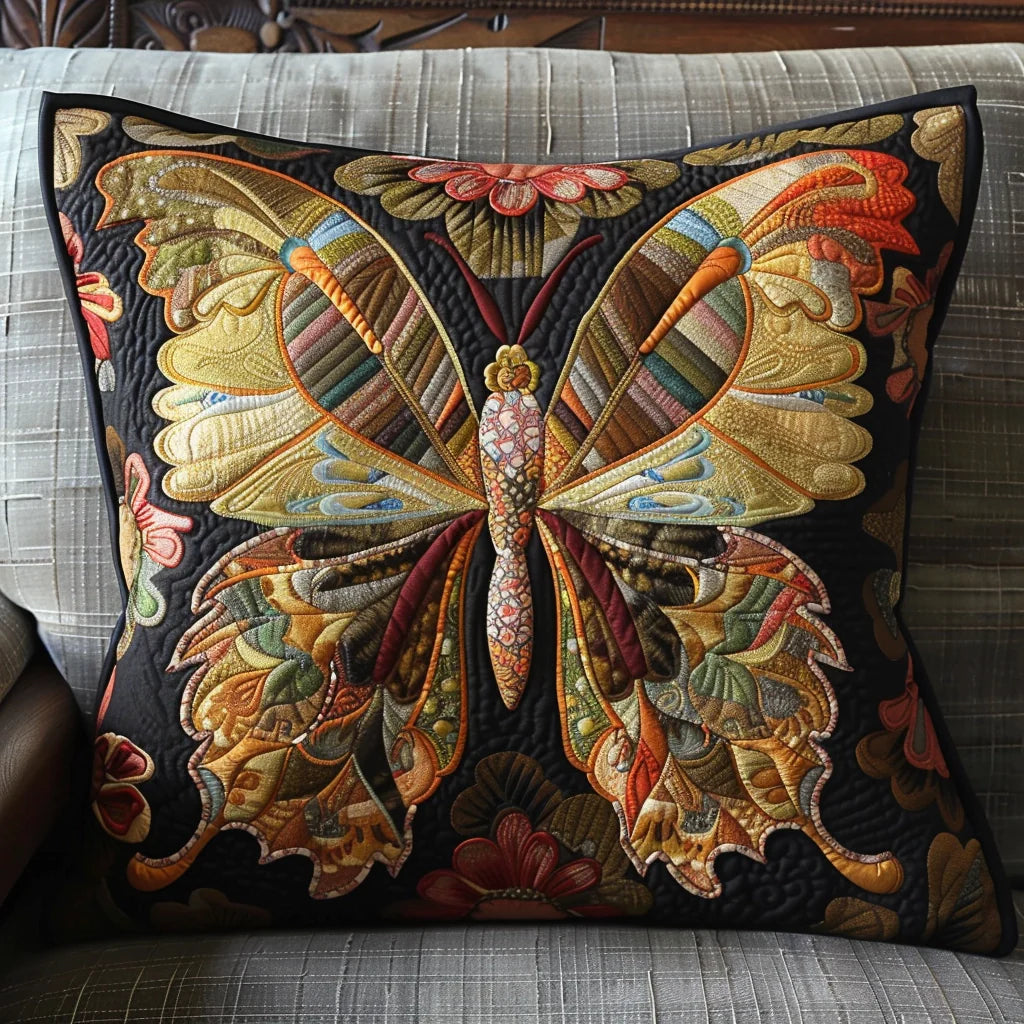 Butterfly Quilted Pillow