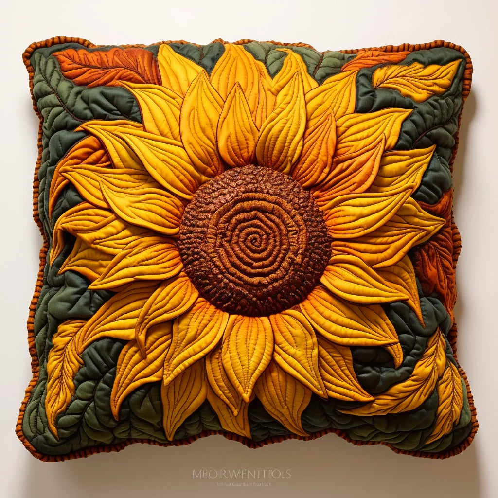 Sunflower Quilted Pillow