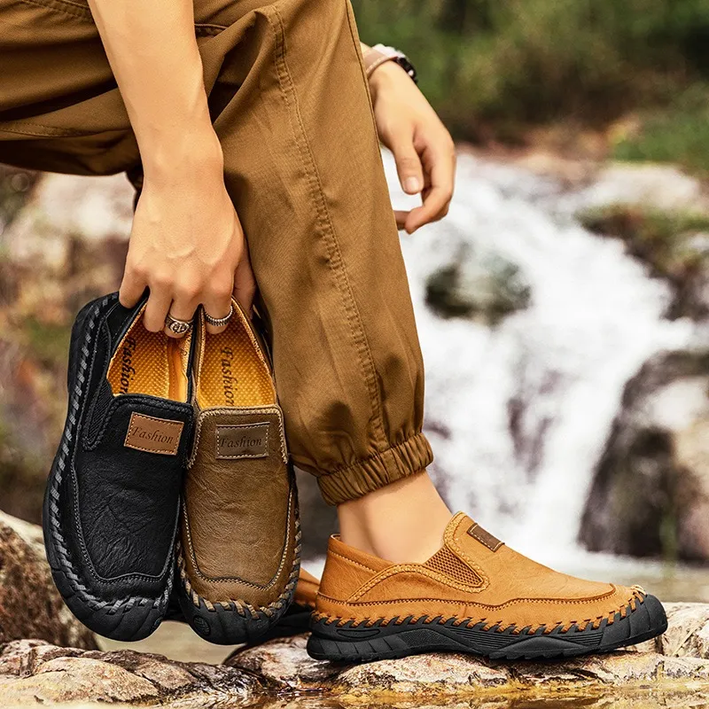 ⏰Last Day! 60% OFF 🔥ideacloth®Men's Handmade Genuine Leather Orthopedic Outdoor Loafers