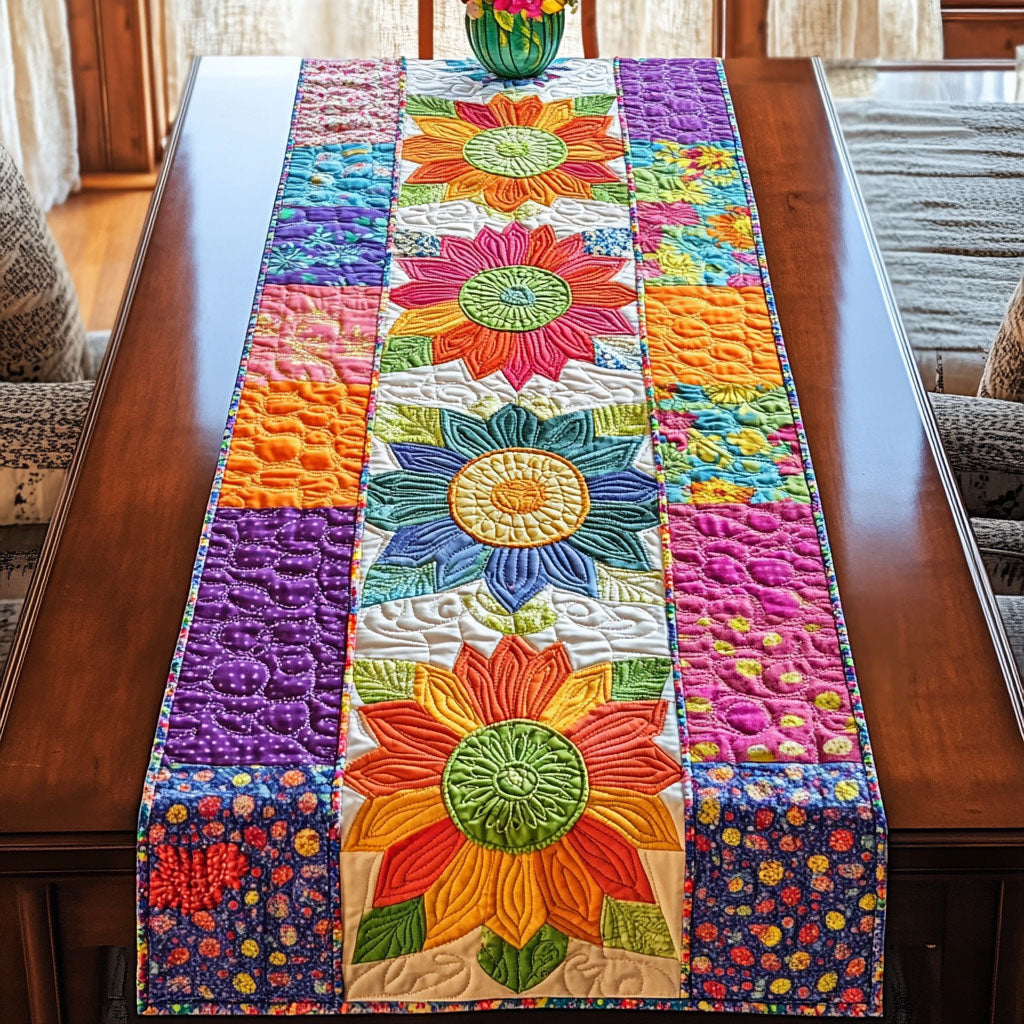 Dancing Sunlight Quilted Table Runner NCU0NT6871