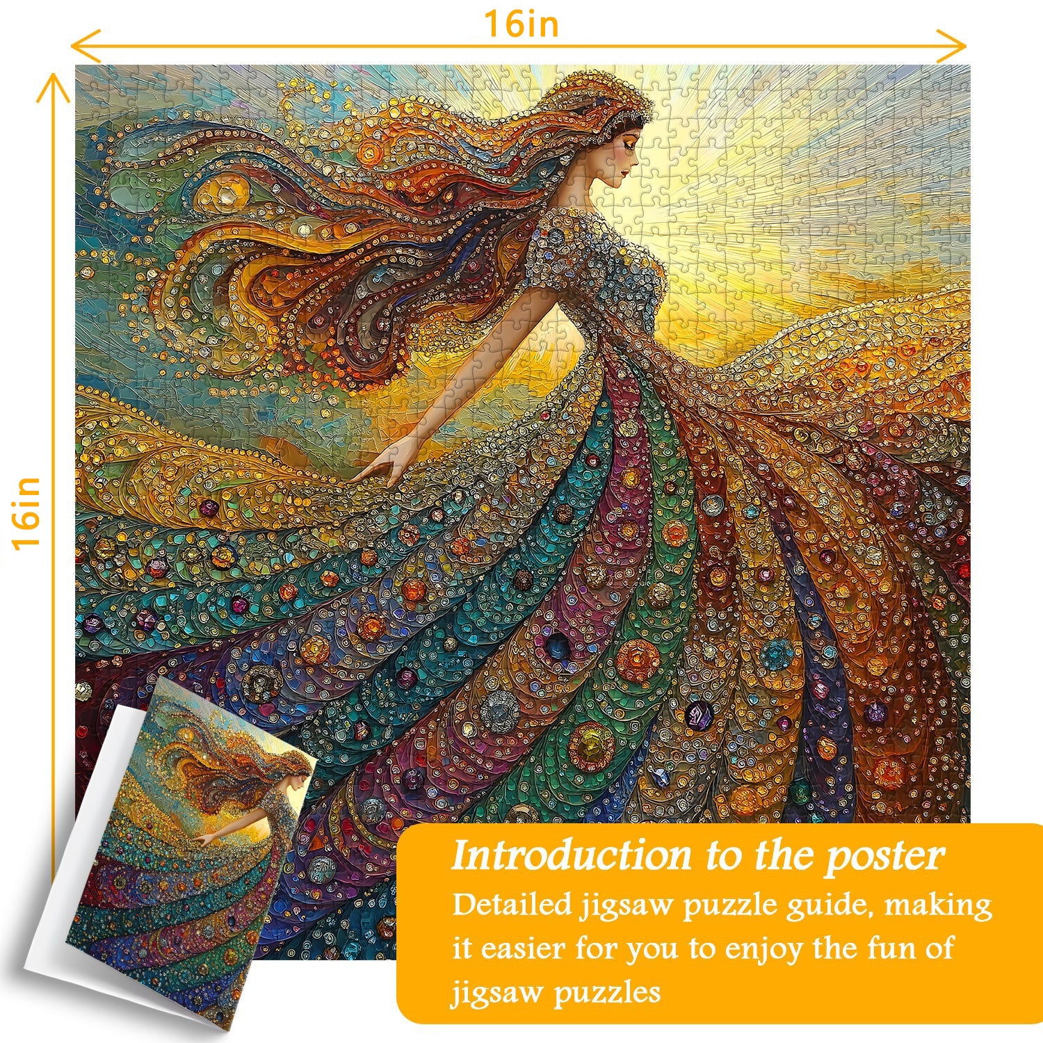 Gemstone Woman Wooden Jigsaw Puzzle 1000 Piece