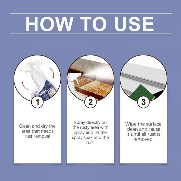 Powerful Rust Remover Spray – Instantly Restore Metal & Stainless Steel