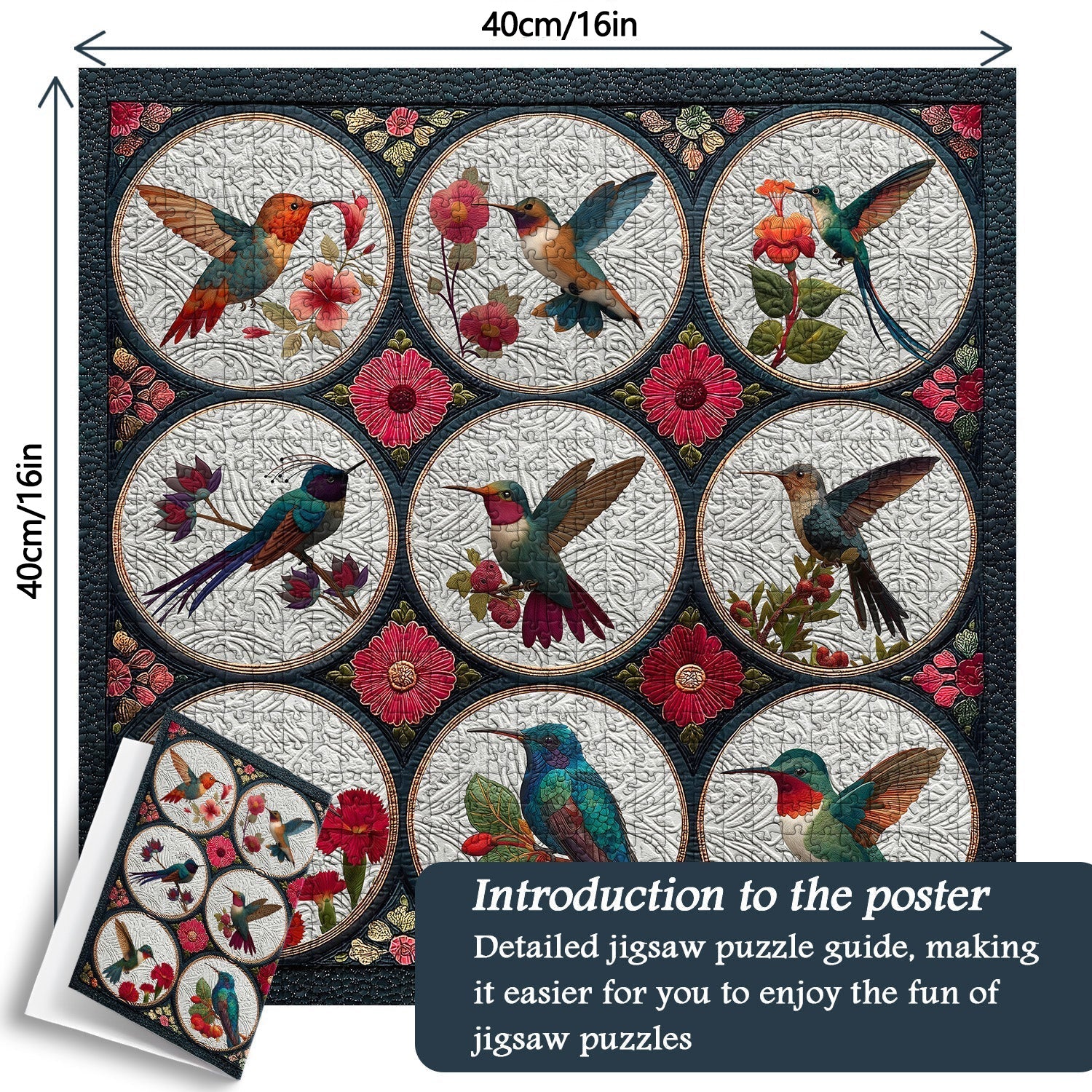 Hummingbirds Among Flowers Wooden Jigsaw Puzzles 1000 Pieces