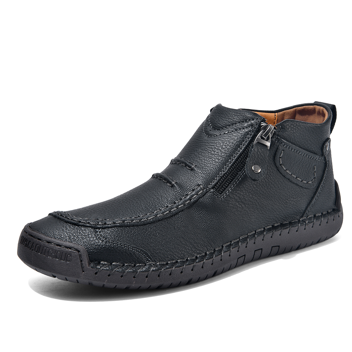 ⏰ Limited-Time 70% OFF – Men’s Handmade Leather Driving Boots | Wide Toe, Arch Support, Waterproof, Pressure Relief, Non-Slip Comfort for Everyday & Travel