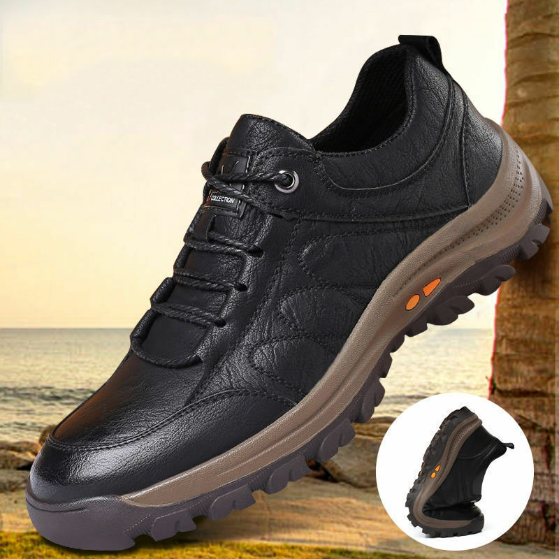 🔥70% OFF🔥 Men's Comfy Arch Support Waterproof Lightweight Handmade Orthopedic Genuine Leather Shoes