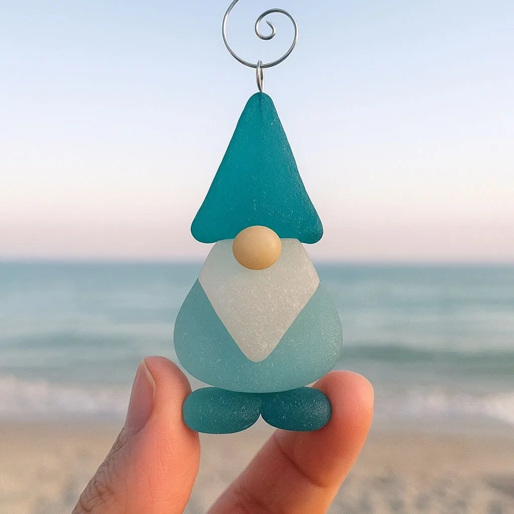 🔥LAST DAY 50% OFF -🌊Coastal Christmas Sea Glass Ornaments✨Crafted by Hand & Shaped by Nature