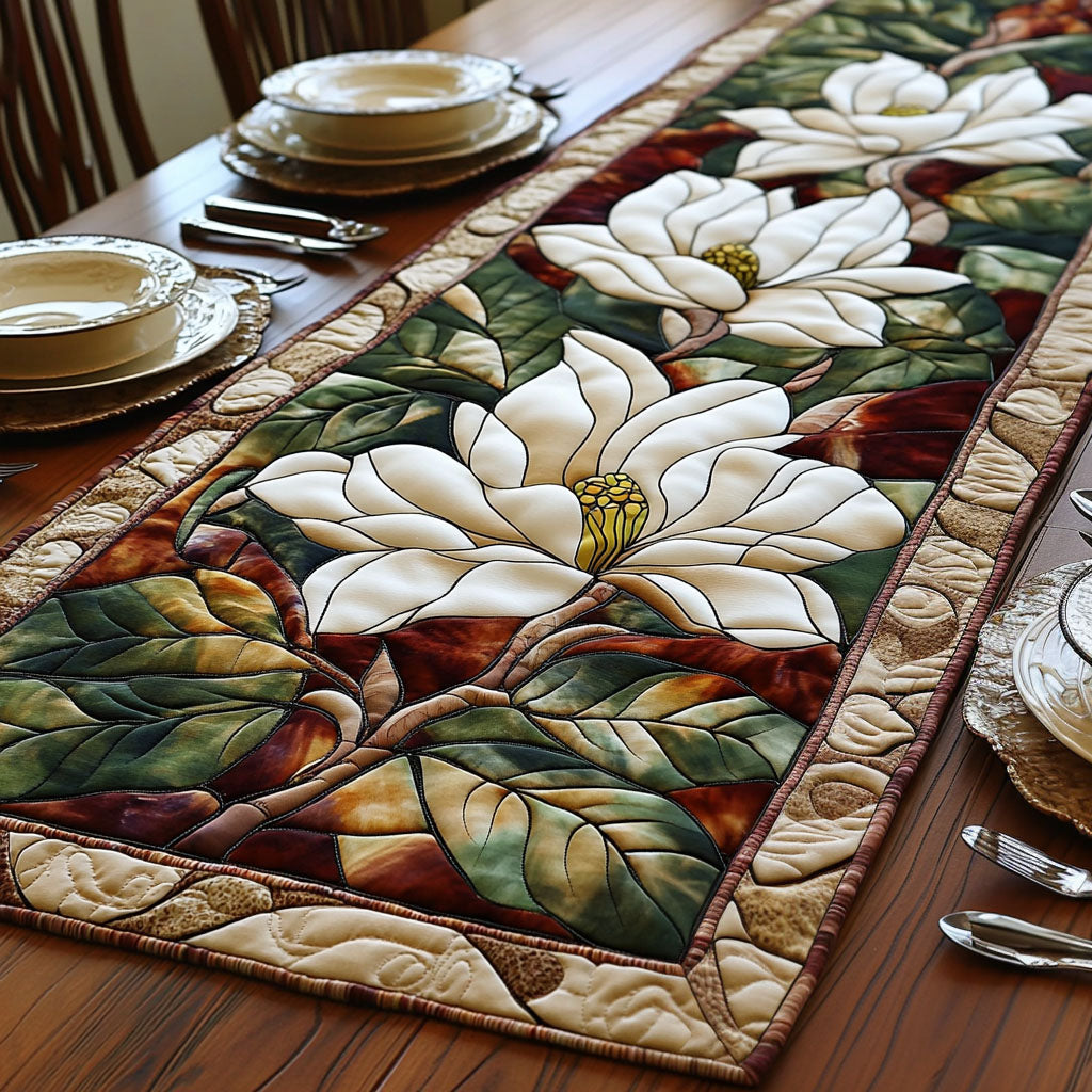 Magnolia Memories Quilted Table Runner NCU0PT3854