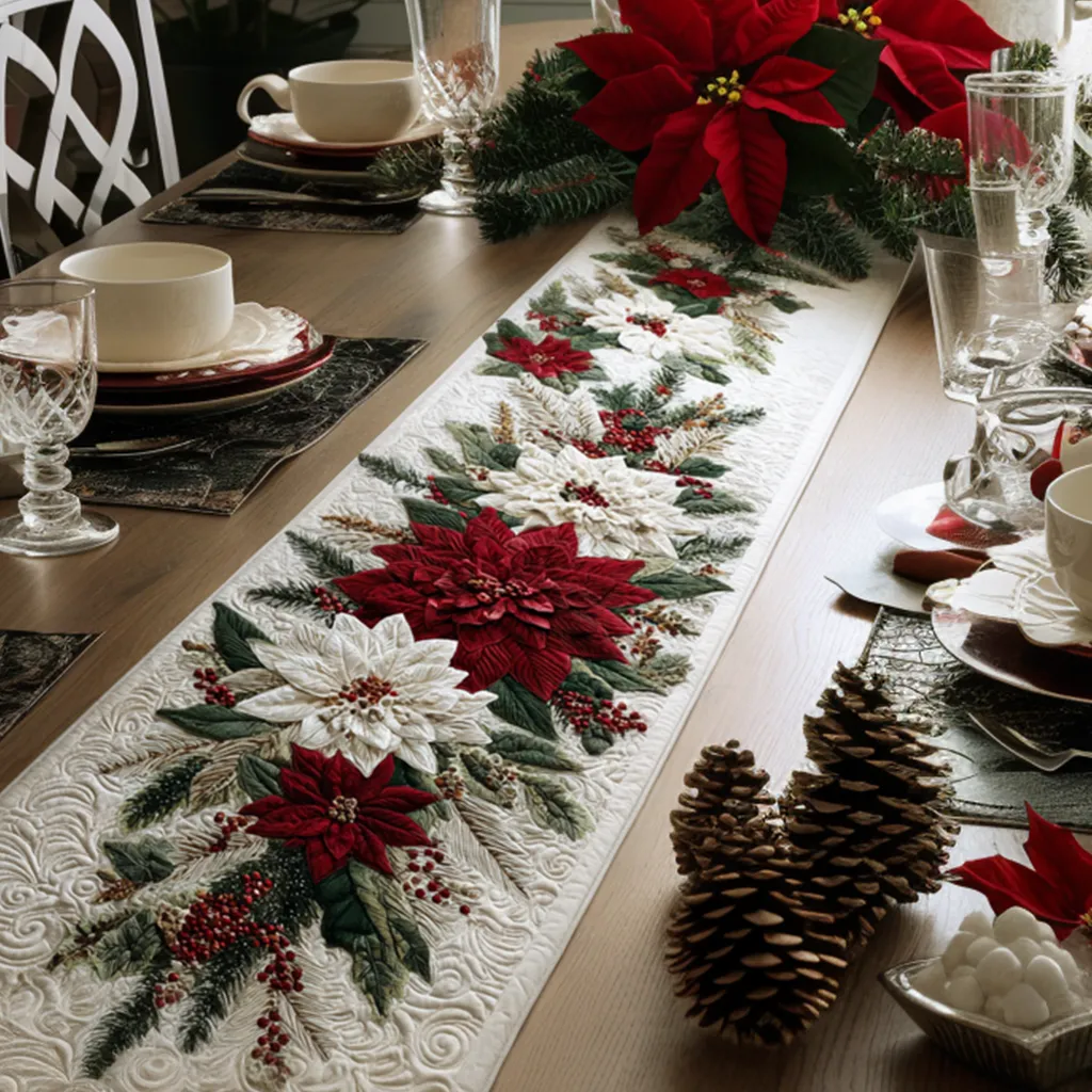 🔥Swirl Pattern Quilted Table Runner