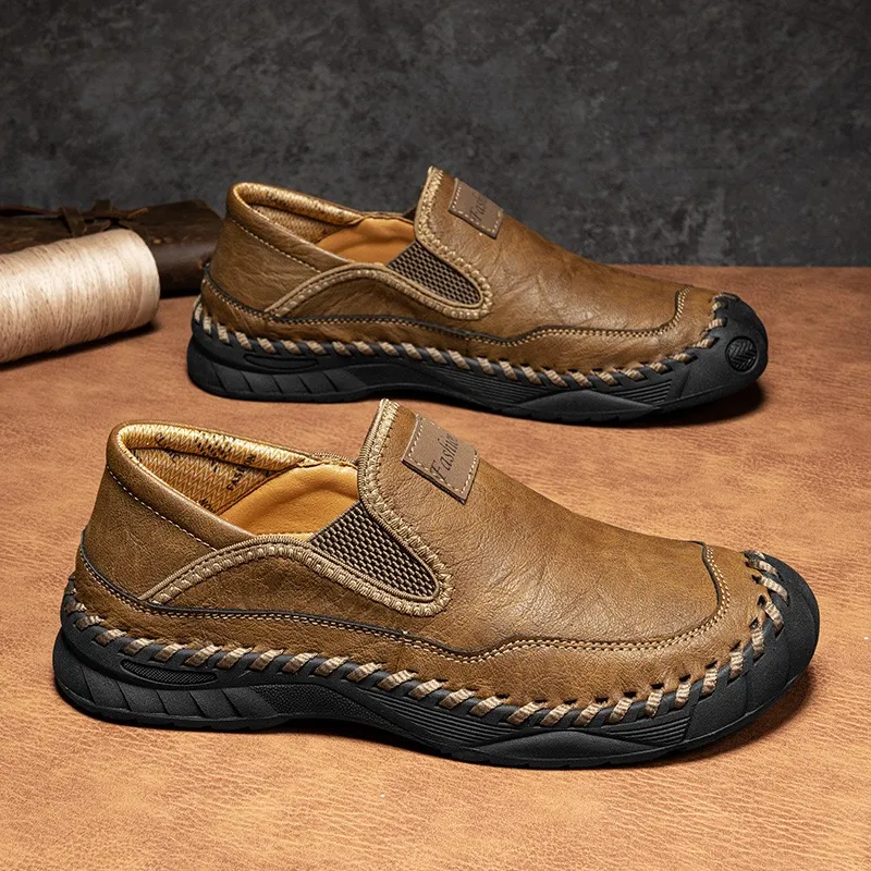 ⏰Last Day! 60% OFF 🔥ideacloth®Men's Handmade Genuine Leather Orthopedic Outdoor Loafers