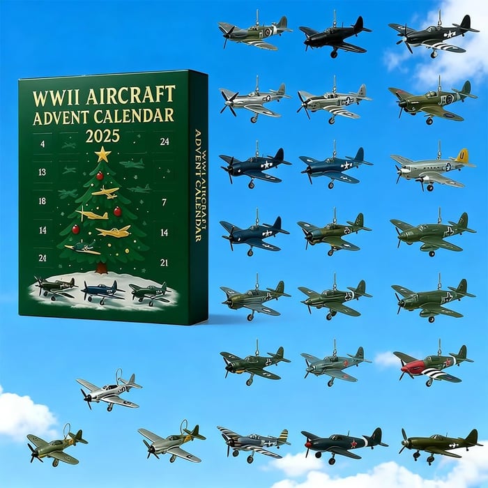 ✈️3D WWII Aircraft Advent Calendar — 24 Mini Warbirds to Unbox (2025 Edition)