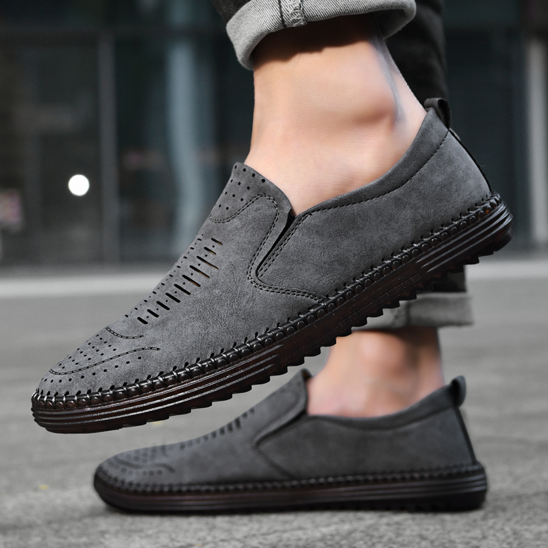 ⏰Limited Time Sale 70% OFF-Men's Slip-On Orthopedic Leather Dress Loafers – Anti-Slip, Breathable & Comfortable with Arch Support for All-Day Wear
