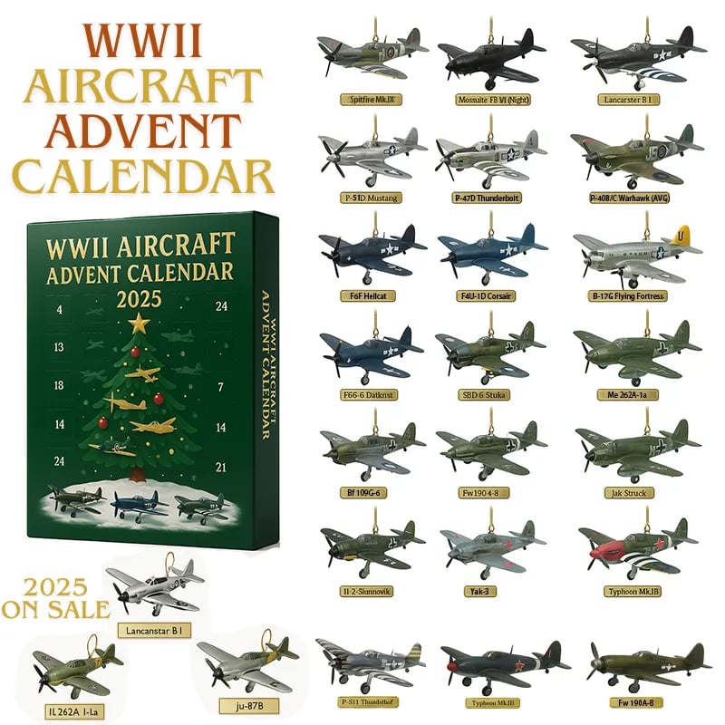 ✈️3D WWII Aircraft Advent Calendar — 24 Mini Warbirds to Unbox (2025 Edition)