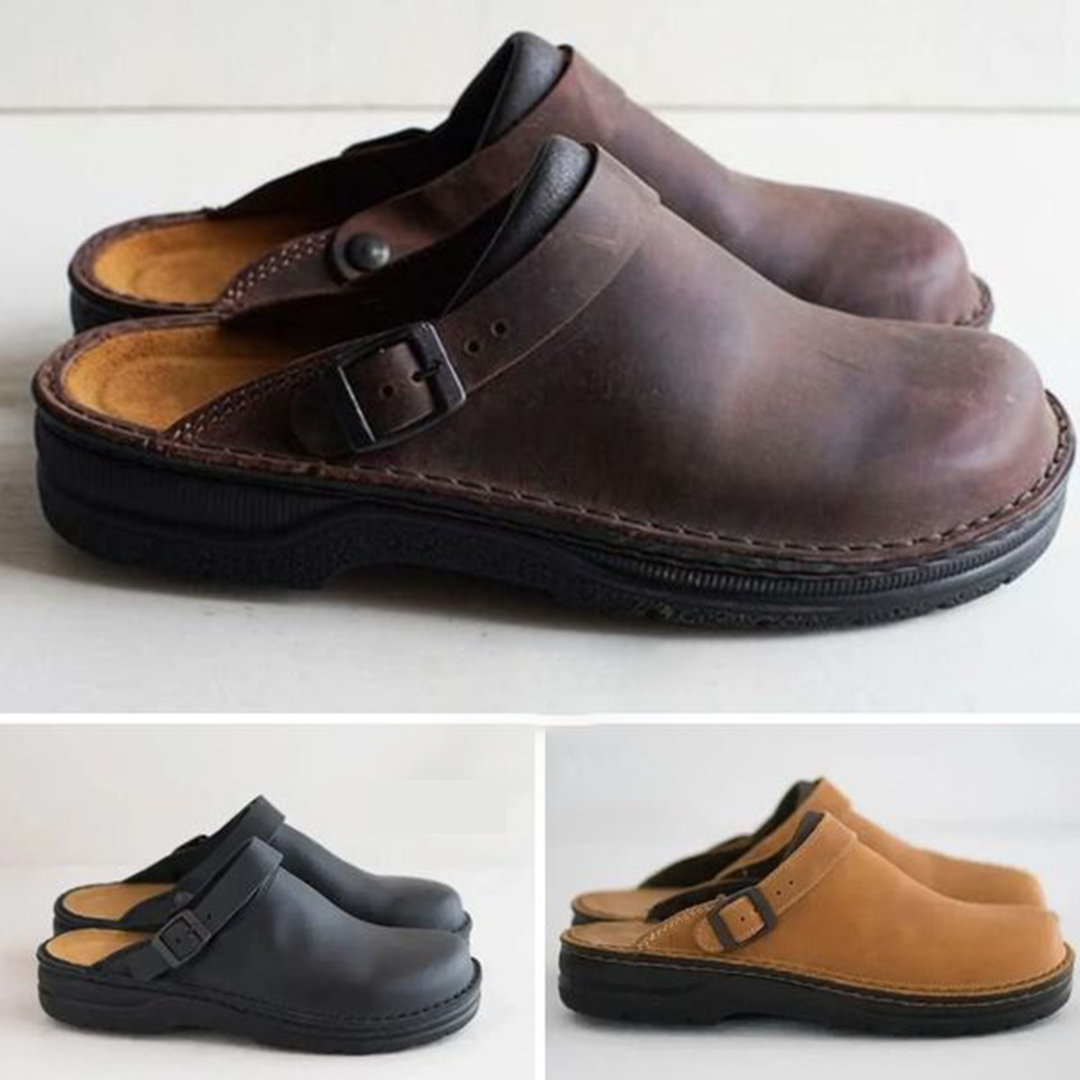 🔥LAST DAY 70% OFF🔥 Good Arch Support & Orthopedic Leather Comfort Slippers