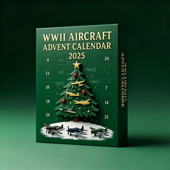 ✈️3D WWII Aircraft Advent Calendar — 24 Mini Warbirds to Unbox (2025 Edition)
