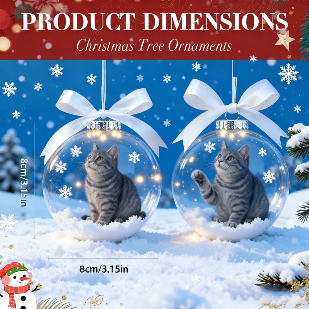 Adorable Cat Christmas Ornament Set – Limited Edition 2025 Holiday Collection for Cat Lovers