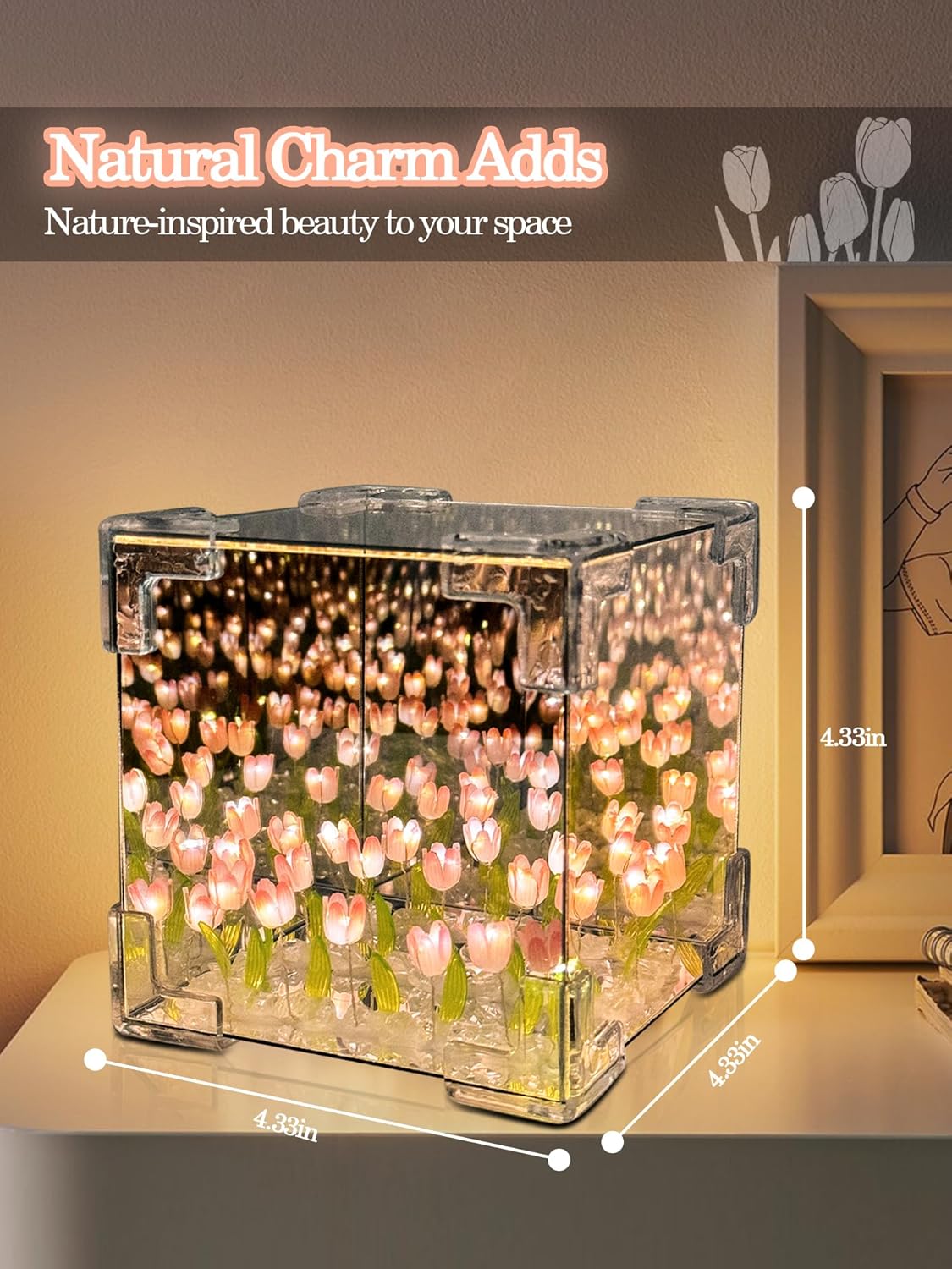 🔥Christmas Pre Sale 49% Off🌷- Magic Cube Tulips Flower Table Lamp