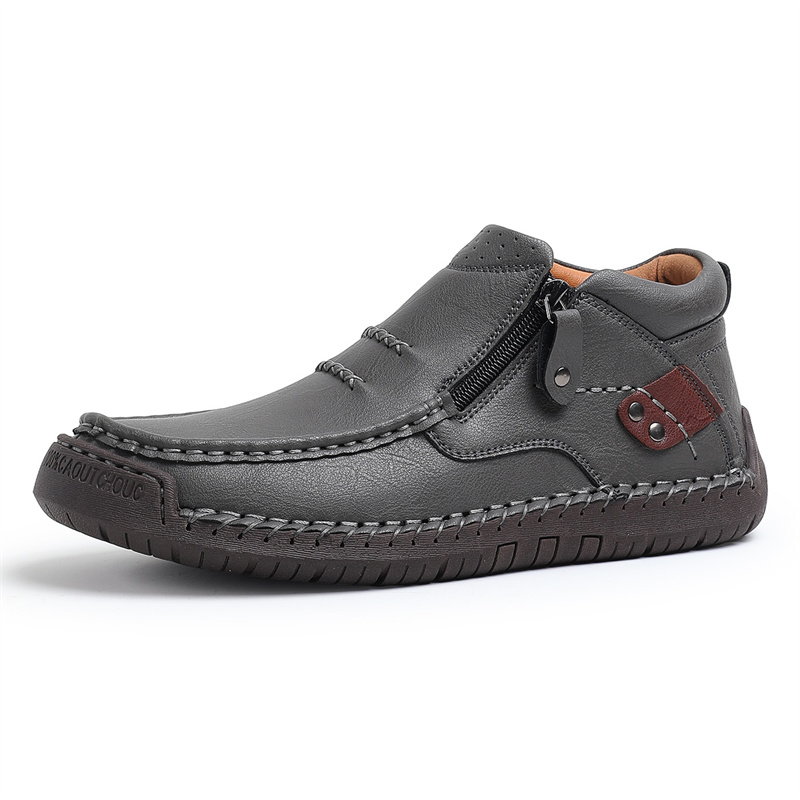 (🔥Lowest Price) Men's Handmade Cowhide Slip-On Orthopedic walking Shoes – Waterproof, Non-Slip, Wide Toe Fit