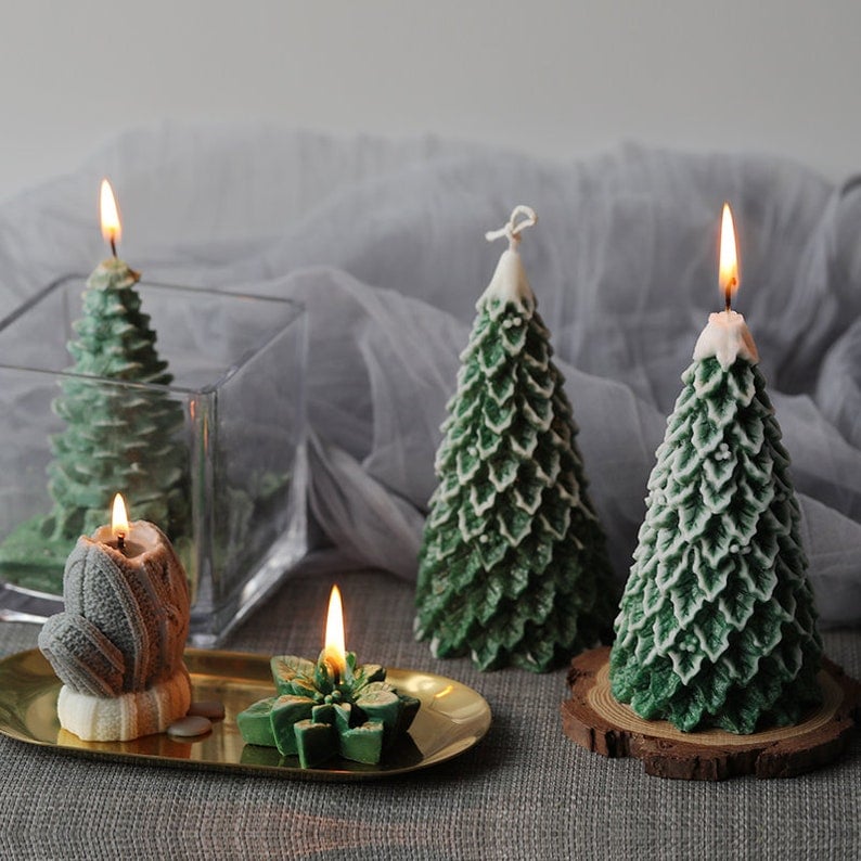 3D Christmas Silicone Candle Mold