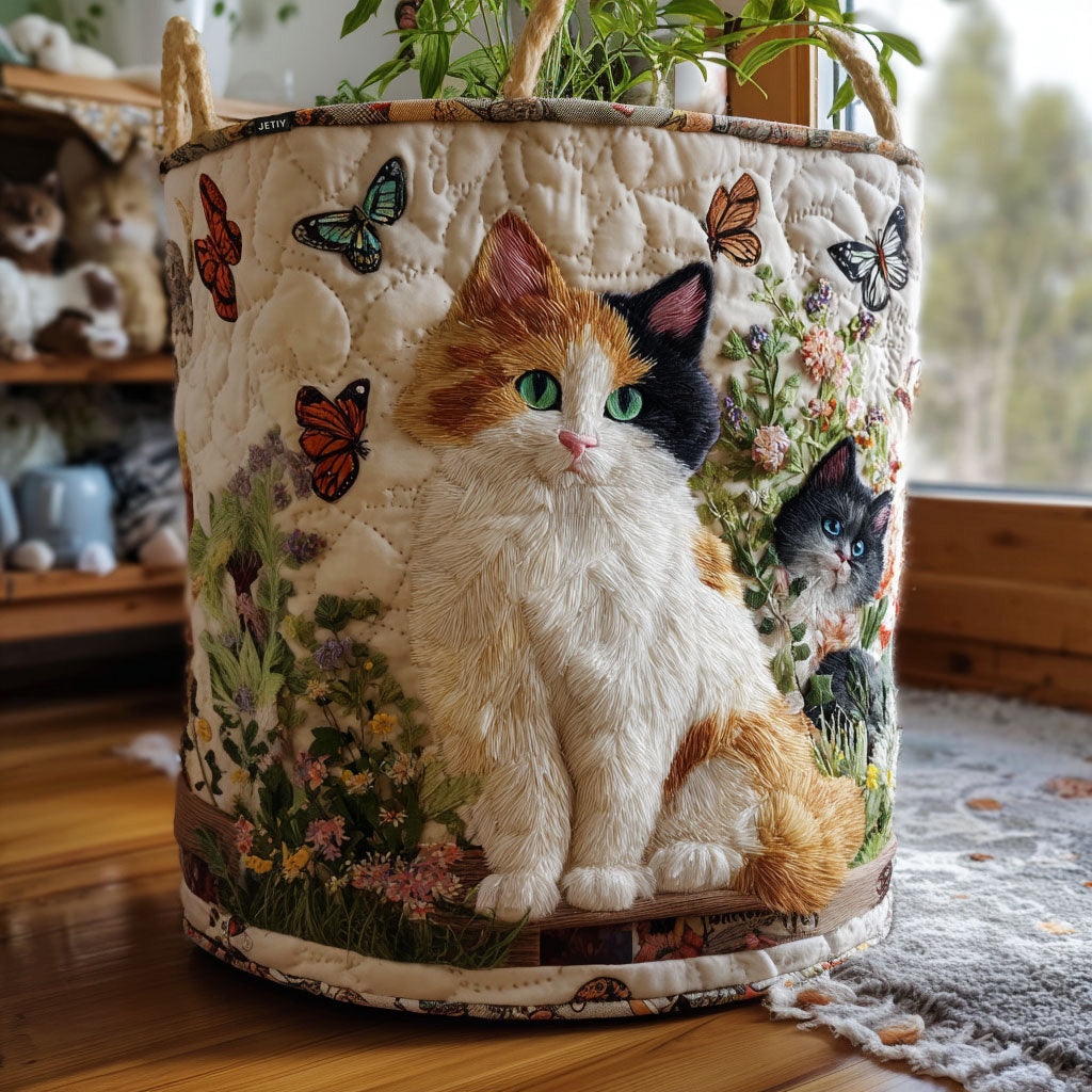 Garden Muse Quilted Laundry Basket NCU0PTT1939