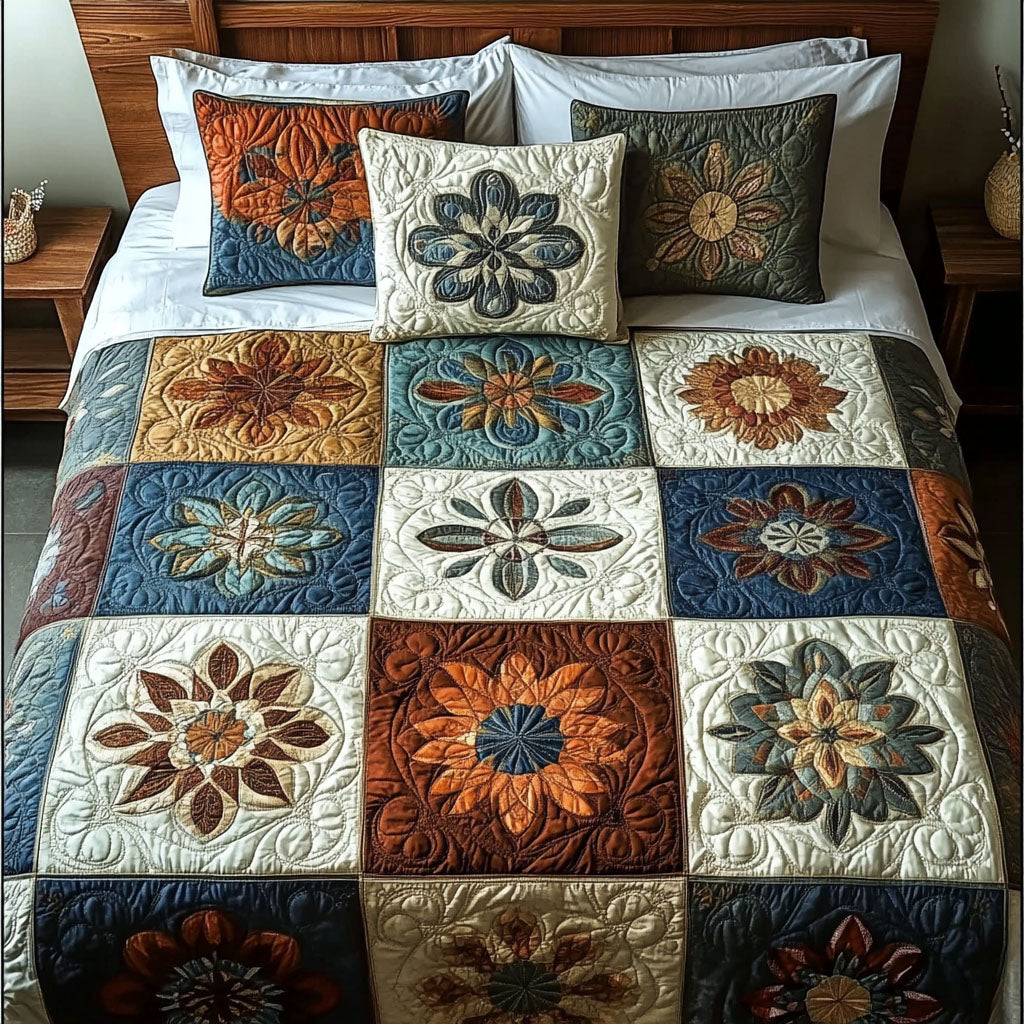Sacred Geometry 3-Piece Quilted Bedding Set NCU0PTT548