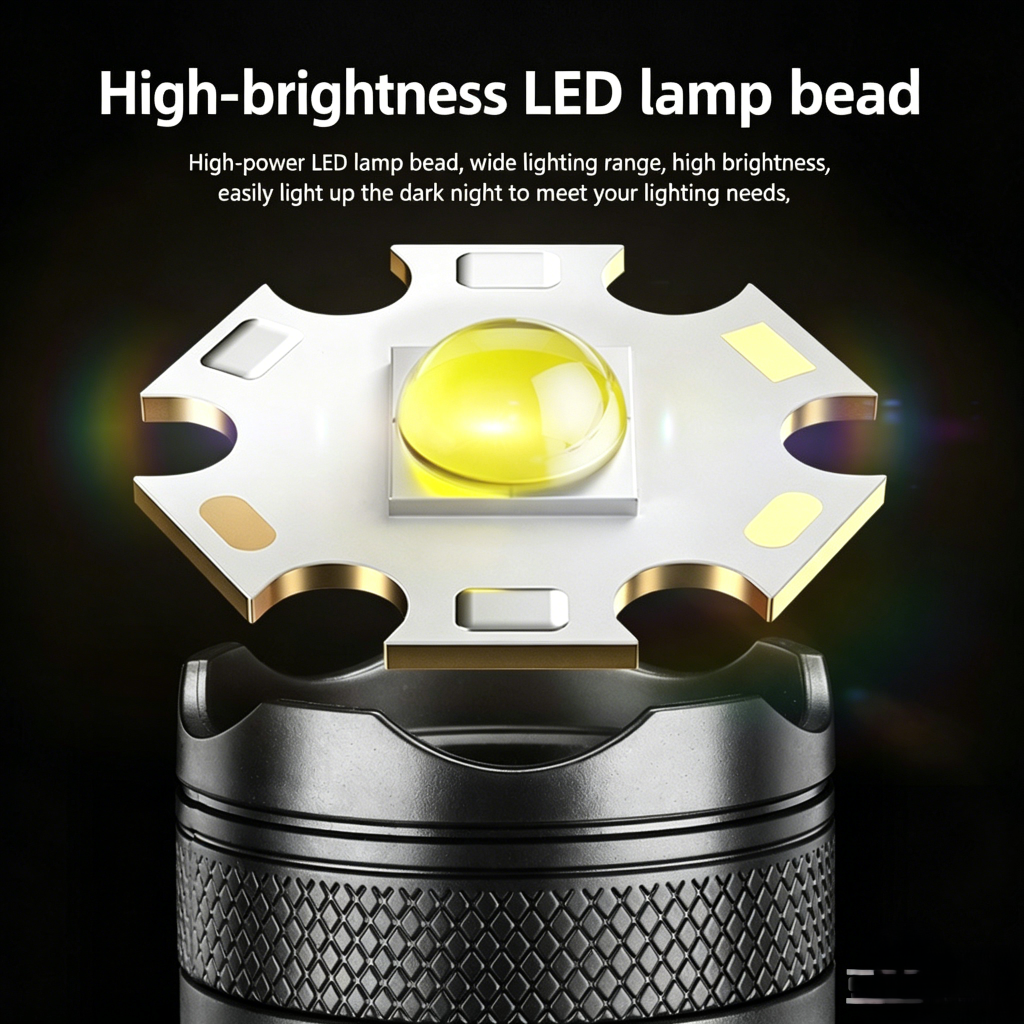🔦Super Bright LED Flashlight – 🎣Rechargeable Waterproof Tactical Torch for Outdoor & Emergency Use-YOY