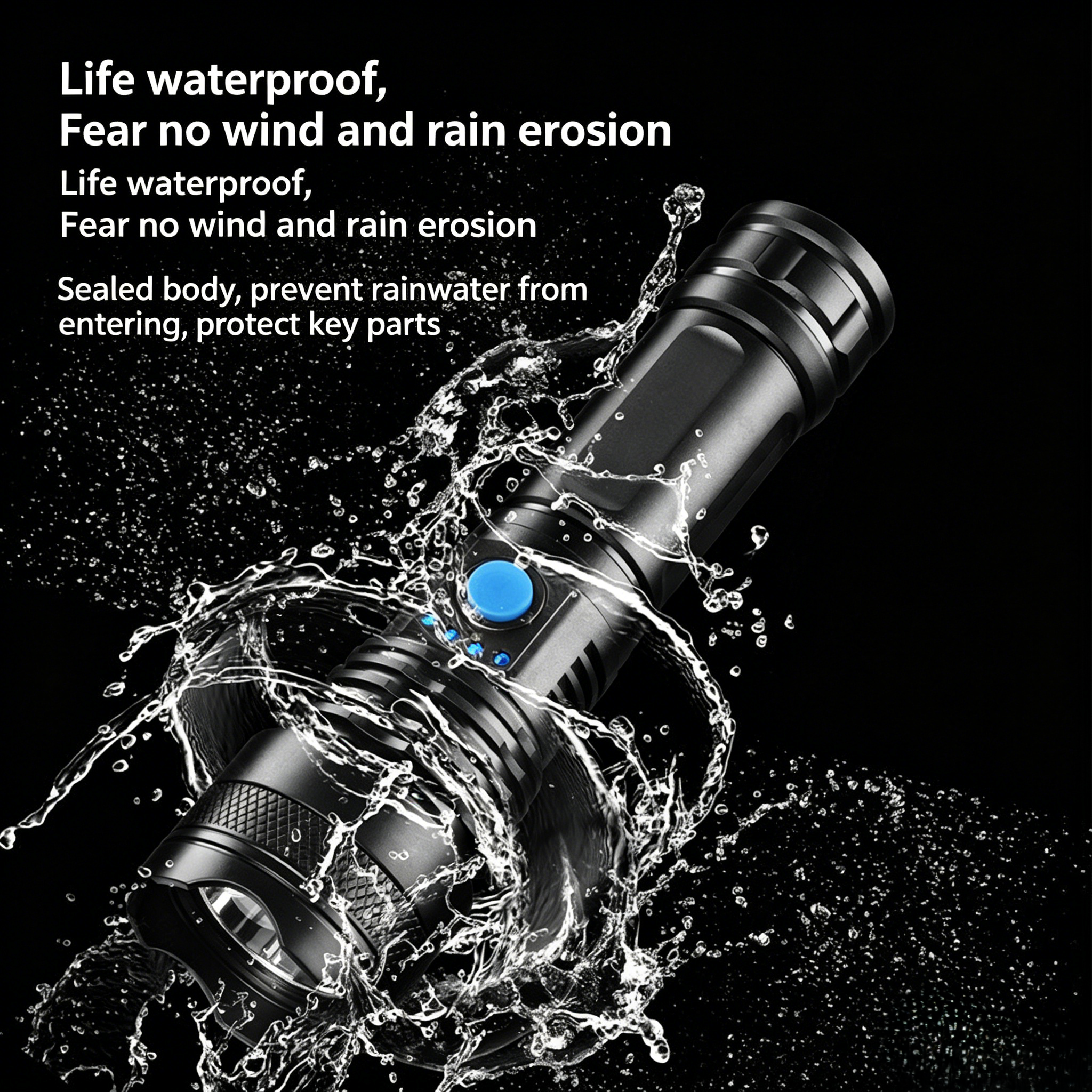 🔦Super Bright LED Flashlight – 🎣Rechargeable Waterproof Tactical Torch for Outdoor & Emergency Use-YOY