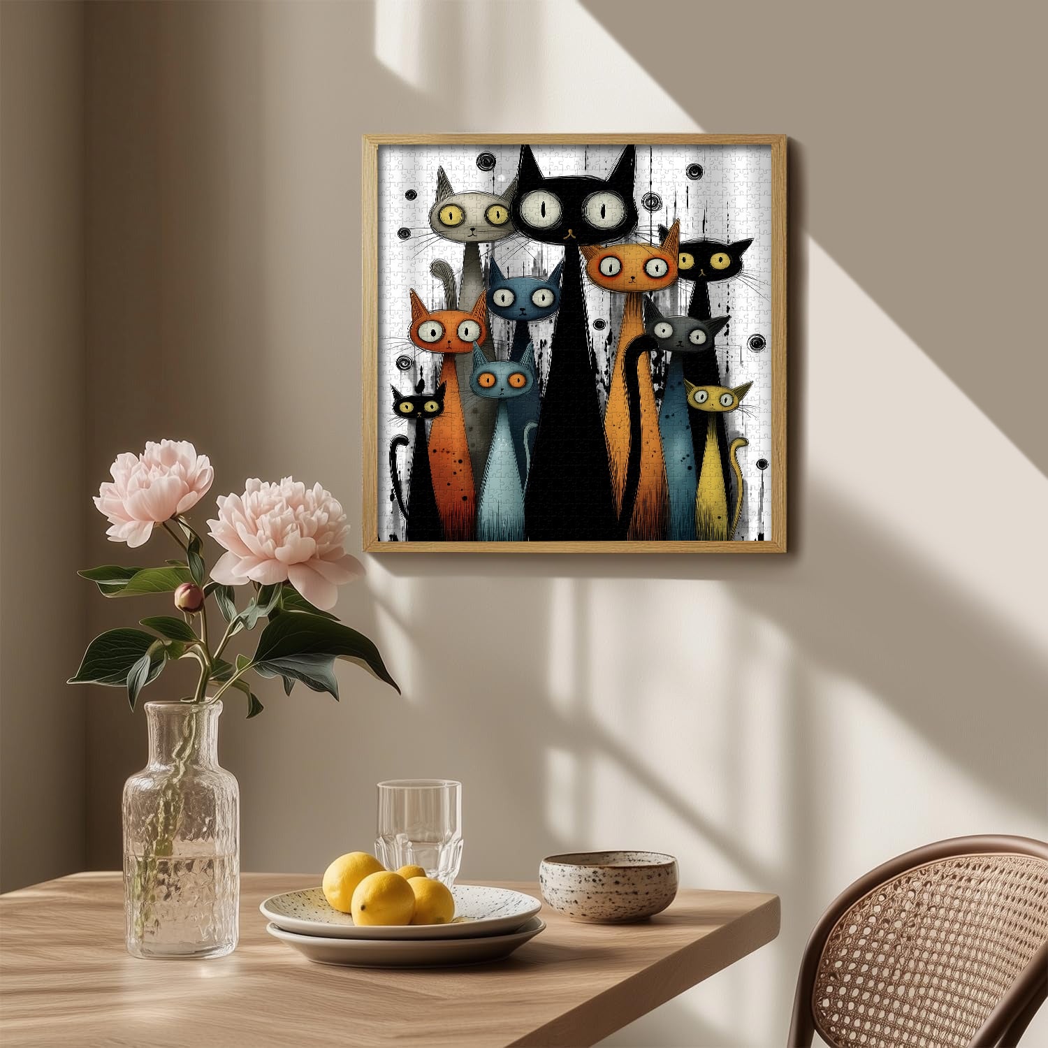 Whimsy Cats Wooden Jigsaw Puzzle 1000 Pieces