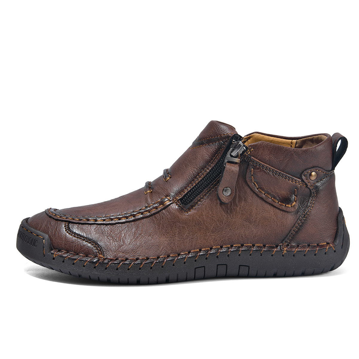 ⏰ Limited-Time 70% OFF – Men’s Handmade Leather Driving Boots | Wide Toe, Arch Support, Waterproof, Pressure Relief, Non-Slip Comfort for Everyday & Travel