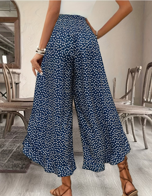 LIMITED-TIME 49% OFF |Women's Casual Polka Dot Loose High-Waisted Wide-Leg Pants